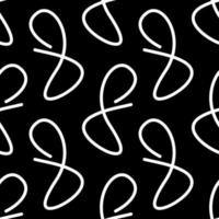 figura ocho - patrón sin costuras. número 8 dispersos caóticamente - papel tapiz abstracto. fondo blanco y negro para tela. decoración de interiores vector