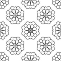 Fantasy seamless pattern with ornamental mandala. Abstract round doodle flower background. Floral geometric circle. vector