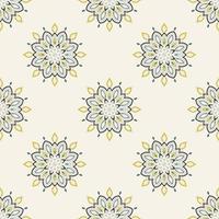 Abstract seamless pattern with mandala flower. Mosaic, tile. Floral background. vector