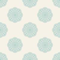 Abstract seamless pattern with mandala flower. Mosaic, tile. Floral background. vector