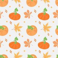 Thanksgiving line art pumkins seamless pattern background vector