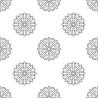 Abstract dotted seamless pattern with mandala flower. Mosaic, tile. Floral background. vector