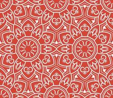 Fantasy seamless pattern with ornamental mandala. Abstract round doodle flower background. Floral geometric circle. vector