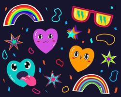 Abstract figures, funny and doodles vector