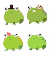 Set of Litlle frogs vector