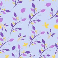 Violet pattern with botanic vector