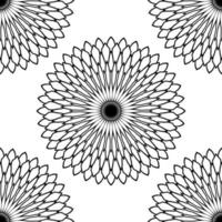 patrón sin costuras de fantasía con mandala ornamental. fondo de flor de garabato redondo abstracto. círculo geométrico floral. vector