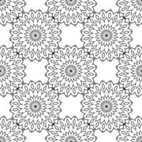 Fantasy seamless pattern with ornamental mandala. Abstract round doodle flower background. Floral geometric circle. vector