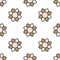 Abstract seamless pattern with mandala flower. Mosaic, tile. Floral background. vector