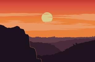 Silhouette design of background with mountain vector