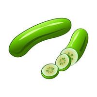 clip art of cucumber with cartoon design vector