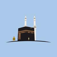 masjid al haram mezquita meca arabia saudita icono de ilustración vectorial vector