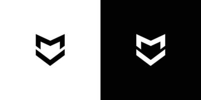 diseño moderno y elegante del logotipo de las iniciales mv vector