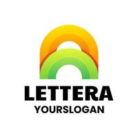 letra moderna un diseño de logotipo colorido vector