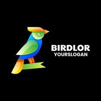 diseño de logotipo colorido pájaro moderno vector