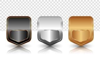 3d object golden style with transparent background vector