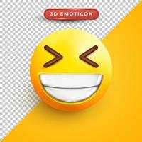 3d emoji smile with transparent background