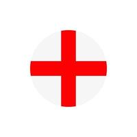 Round English flag vector icon isolated on white background. The flag of England in a circle