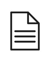 icono de vector de contorno de documento. símbolo de línea de archivo. icono de papel