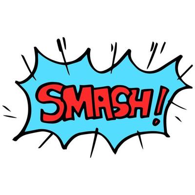 Smash comic book bubble text hi-res stock photography and images