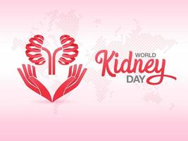 world kidney day vector illustration