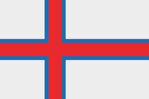 Faroe flag vector icon. The flag of Faroe Islands