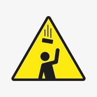 Warning. Falling objects vector icon