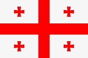 Georgian flag vector icon. The flag of Georgia