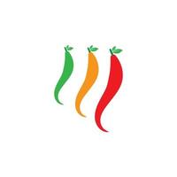 Red hot natural chili icon vector Illustration