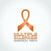 vector graphic of multiple sclerosis awareness month good for multiple sclerosis awareness month celebration. flat design. flyer design.flat illustration.