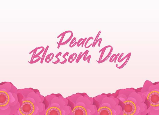 vector graphic of peach blossom day good for peach blossom day celebration. flat design. flyer design.flat illustration.