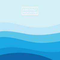 Blue wave vector abstract background flat design stock illustration