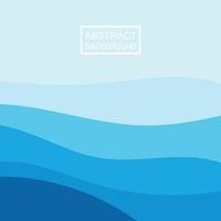 Blue wave vector abstract background flat design stock illustration