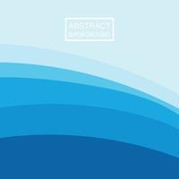 Blue wave vector abstract background flat design stock illustration