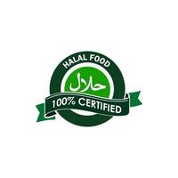 Halal Food Label Template Vector