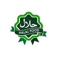 vector de plantilla de etiqueta de comida halal