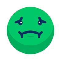 Nauseated Face Icon vector