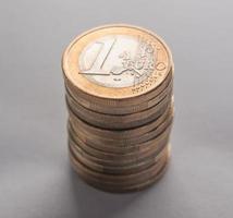 Many one Euro coins photo