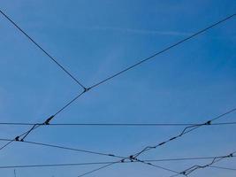 Overhead tram line photo