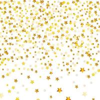 Golden Abstract stars on isolated background vector