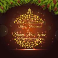 Merry christmas and happy new year background banner and christmas tree .Vector vector