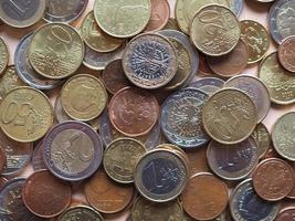 Euro coins background photo