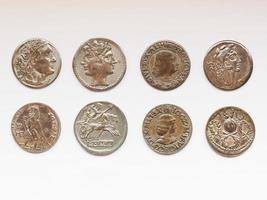 Ancient Roman and Greek coins photo