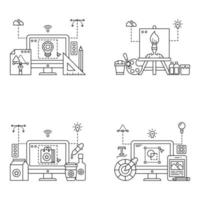 Pack of Misc Linear illustrations vector