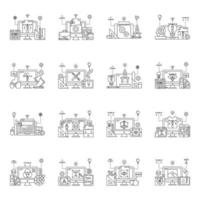 Pack of Misc Linear Illustrations vector