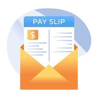 Modern design icon of pay slip vector