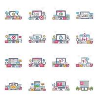 Pack of Misc Flat Illustrations vector