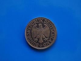 1 mark coin, Germany over blue photo