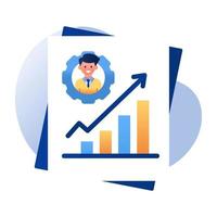 Editable design icon of business presentation vector