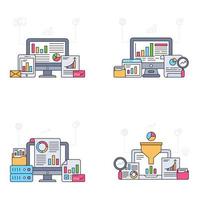 Pack of Misc Flat Illustrations vector